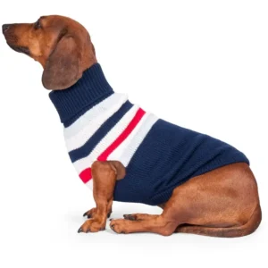 Abrigo Tejido Para Mascota. Sweater Para Perro. Azul. Kaspet