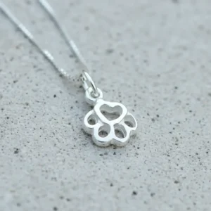 Cadena Con Dije Huellita De Perro Plata 925
