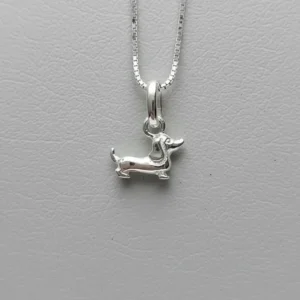 Cadena Con Dije Perro Salchicha Plata 925