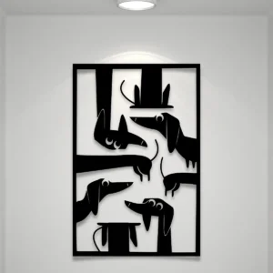 Cuadro De Mascota Perros Salchicha Decorativo En Madera Mdf