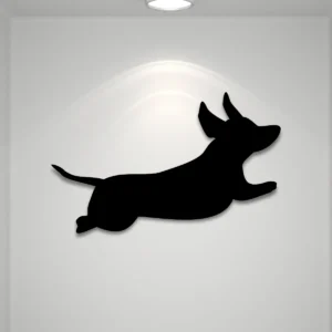 Cuadro Figura Perrito Salchicha Decorativo Calado Madera Mdf