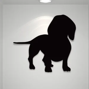Cuadro Decorativo Perrito Salchicha Calado Madera Mdf