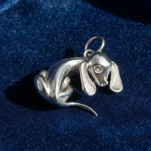 Dije Plata 925 Perro/a Salchicha C1263 A6c