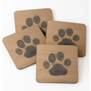 Set Posavasos Huellas De Pata De Perro O Gato Calidad Premiu