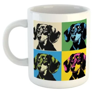 Taza Ceramica Dachshund Pop Art Perro Salchicha C1